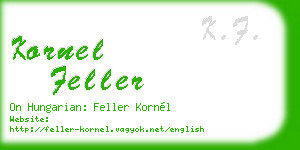kornel feller business card